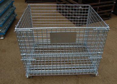 Foldable Heavy Duty Wire Steel Mesh Container