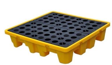 Yellow Pe Spill Containment Pallet-4 Drum Spill Pallet