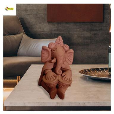 Durable Terracotta Musician Ganesha Dholak Idols