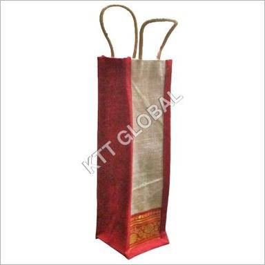 Cream & Red Wine Bottle Bags