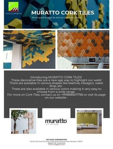 Any Color Muratto Cork Wall Tiles