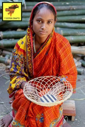 Natural Handmade Bamboo Gift Basket