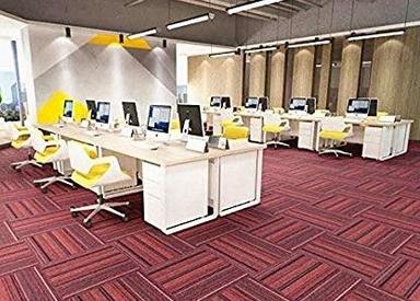 Square Edge Nylon Carpet Tiles Customized For Offices