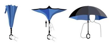 Blue Reverse Rain And Sun Umbrella