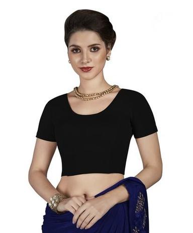 Cotton Lycra Stretchable Ready Made Plain Saree Blouse Bust Size: 32-36 Inch (In)