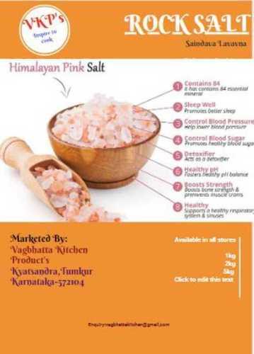Pink Rock Salt Powder (Saindava Lavana) Packaging: Packet