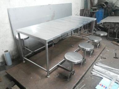 Stainless Steel Canteen Dining Table No Assembly Required