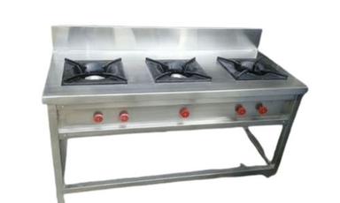 Grey Stainless Steel Commercial Gas Stove For Restaurant