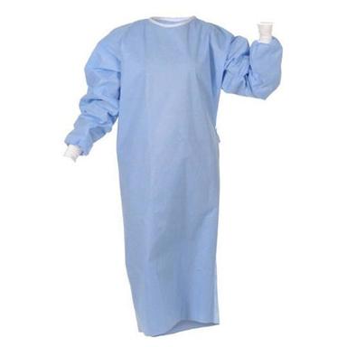 Blue Soft Texture Surgical Gown With Impeccable Finish