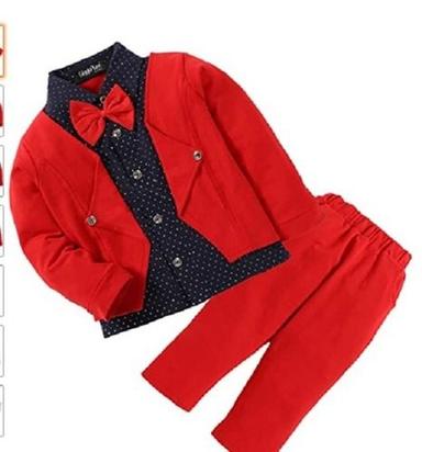 Smooth, Stretchable And Comfortable Fit Baby Boys And Girls Cotton Blazer Style Shirt And Pant Bust Size: 17  Centimeter (Cm)