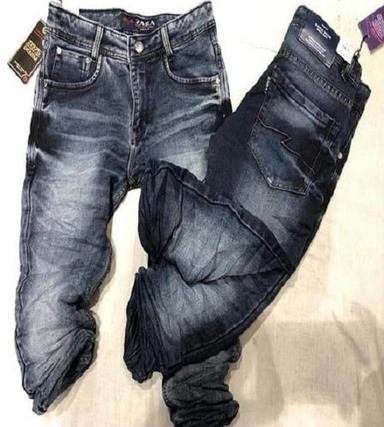 Plain Dyed Pattern Black Color Rugged Denim Mens Jeans For Party Wear Age Group: >16 Years