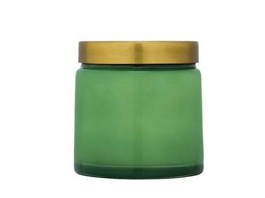 Glass Roynd Shape Bamboo Lotus Tinted Jar With Narrow Flip Top Style