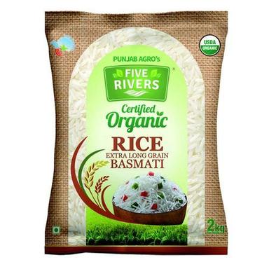 White A Grade 100% Pure Certified Five Rivers Long Grain Organic Basmati Rice
