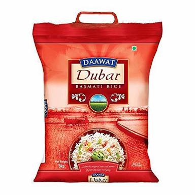 ऑर्गेनिक 100% शुद्ध मध्यम अनाज दावत दुबार सफेद बासमती चावल 5 किलो बैग पैक