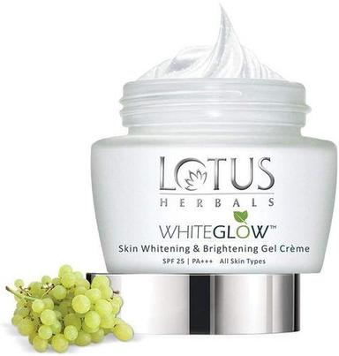 White Glow Skin Whitening And Brightening Gel Creme 60Gms, For All Skin Types 100% Herbal
