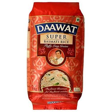 White Daawat Super Fluffy Long Grains Basmati Rice Super Value Pack - 1 Kg