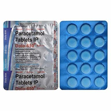 Paracetamol Dolo 650 Tablets IP For Treat Migraines Headache And Nerve Torment (15 Tablets)