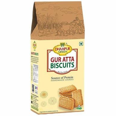 Dhampur Green Gur Atta Biscuits Own Your Health Source Of Protein Handmade Cookies, 200 Grams Fat Content (%): 5 Percentage ( % )