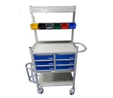 Water Resistance Powder Coated White Rust Proof Rectangle Medical Equipment Trolley