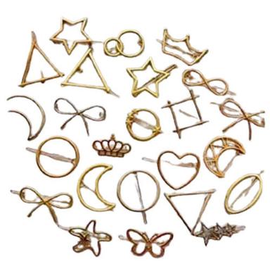 Moder Design Golden Metal Hair Clips for Daily Use