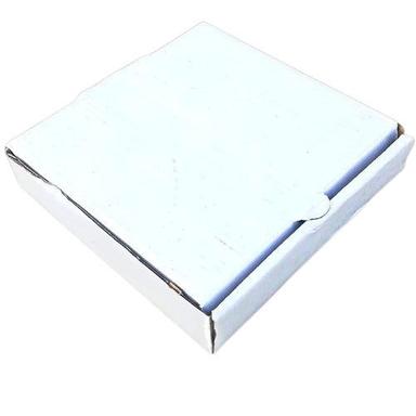 White 8*8*1.4 Inch Square Plain Corrugated Pizza Packaging Box Pack Of 100 Pieces