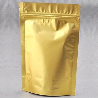 Light Weight Golden Color Matte Stand Up Pouch Use For Food, Packaging Length: 5 Inch (In)