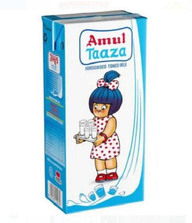 100% Organic And Fresh Amul Tazza Homognised Toned Milk , Packaging Size 1 Litre, Packaging Type Tetra Pack Age Group: Old-Aged