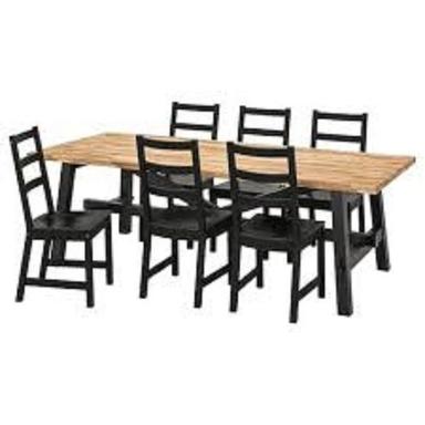 Wood Carving Heavy Duty Ruggedly Constructed Termite Resistance Wooden Dining Table 