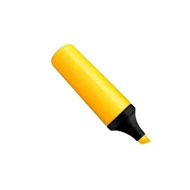 Long Lasting Writing Excellent Smooth Durable Round Shape Light Weight Yellow Highlighter