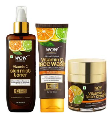 Branded Vitamin C Skin Tonner, Face Wash And Face Cream Skin Care Kit  Age Group: Adults