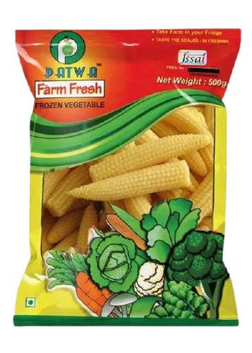 500 Grams, Sweet Healthy Pure And Natural Frozen Vegetable Baby Corn Carbohydrate: 30 Grams (G)