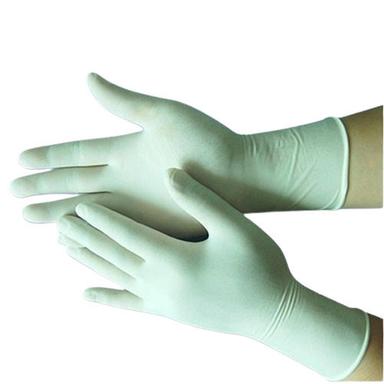 White Surgical Hand Gloves Protect From Virus For Medical And Hospital Elasticity: Latex