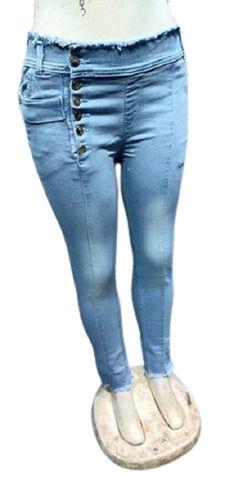 Washable Women Light Weight Long Lasting Comfortable And Breathable Denim Blue Jeans 