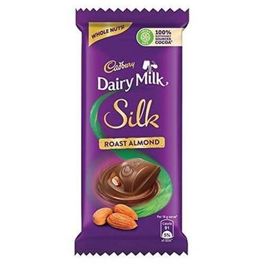 Brown Crunchy Cadbury Dairy Milk Silk Roasted Almond Chocolate Bar, 143 Grams