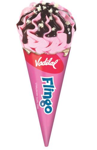 Strawberry Flavor Creamy And Delicious Flingo Ice Cream Cone Age Group: Adults