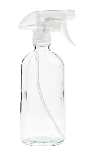 500 Millilitre Round Transparent Trigger Cap Glass Cleaner Spray Empty Bottled Height: 10 Inch (In)