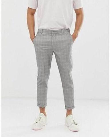 Gray Casual Wear Work Chinos Comfort Mens Formal Trouser 