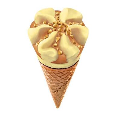 Delicious Buttery Creamy & Crunchy Sweet Caramelized Butterscotch Ice Cream Cone