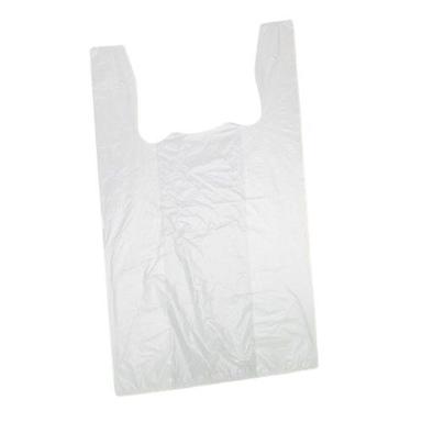 White Strong Flexible High-Quality Biodegradable Durable Polythene Carry Bags For Shopping 