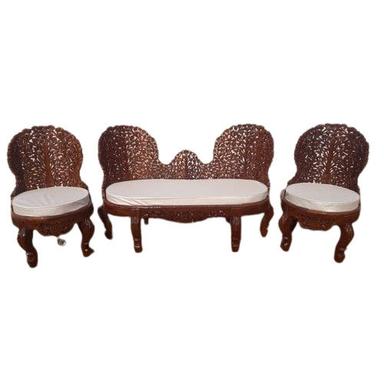 Indian Style Wooden Carved Sofa Set No Assembly Required