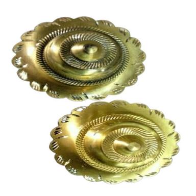 Gold Elegant Look Golden Platting Decorative Polished Flower Brass Door Hardware