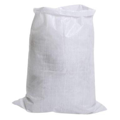 Silver 25 Kg Load Capacity Polypropylene Plastic Material Plain Pattern White Woven Sack Bag