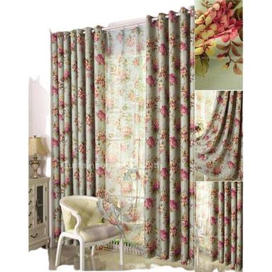 Polyester Material Printed Pattern Colorful Fancy Curtains For Home
