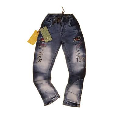 Stretchable Comfortable Straight Skinny Fit Embroidered Denim Jeans For Kids Age Group: 10-12 Years