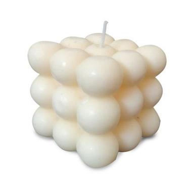 White Light Weight Long Burning Capacity Soy Wax Decorative Bubble For Diwali Candle