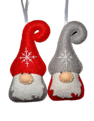 Lighted Red And Grey Highly Durable Christmas Decoration Ornaments