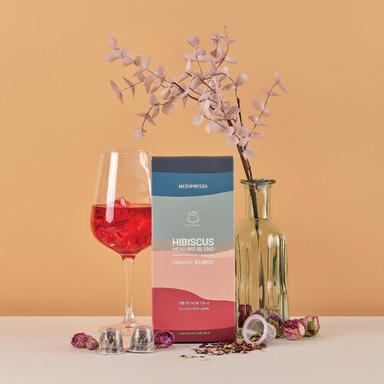 Blue Nespresso Compatible Hibiscus Blend Herbal Tea With Fresh Taste