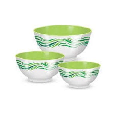 White And Light Green Ceramic Punch Bowl Set