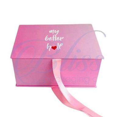 Pink Birthday Laminated Material Rectangular Paper Gift Packaging Ribbon Box