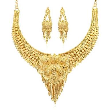 Golden Attractive Design Wedding Wear Gold Necklace